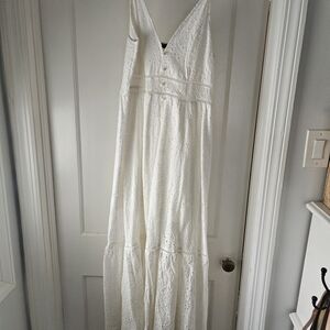T.J.Maxx White Eyelet Maxi Dress